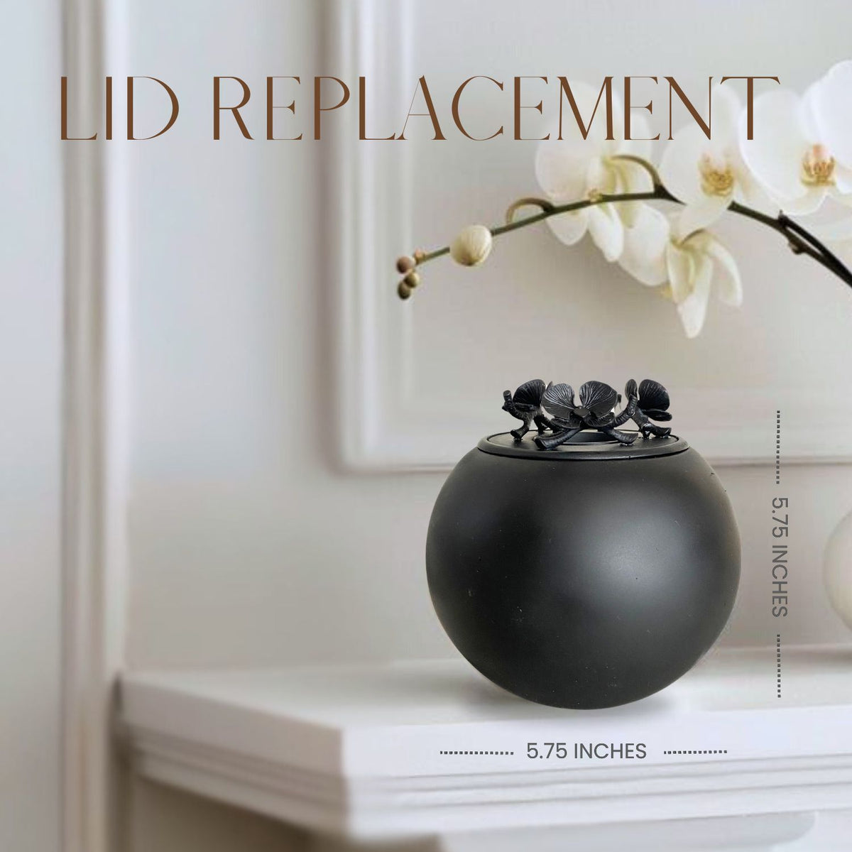 5.75" Orchid Urn Lid