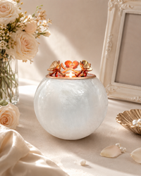 Mother of Pearl Cremation Urn for Human ashes - with Tealight