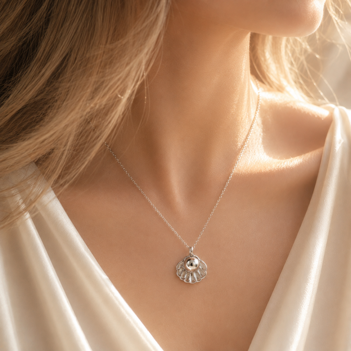 Pearl Cremation Necklace for Human Ashes