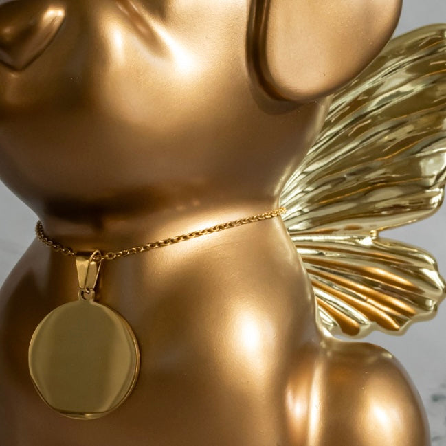 Retriever Angel Dog Urn - Gold