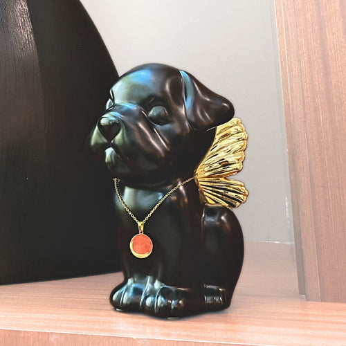 Bully Angel Dog Urn - Onyx with Gold Wings (Great for all bully breeds: Frenchies, Pugs, Boston terriers, Pit bulls, Boxers, and Bulldogs) - GNight Fetcher