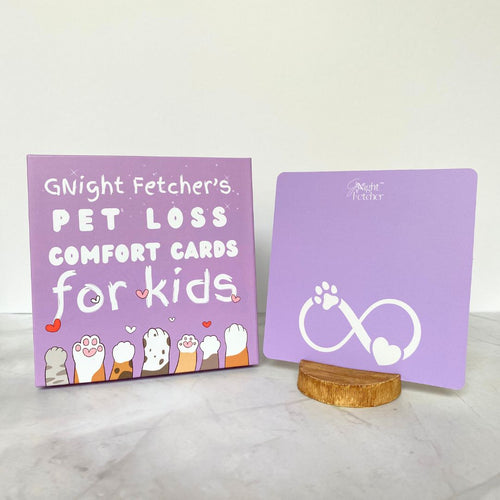 For Kids: Pet Loss Comfort Cards - 51 Affirmations with Prompts - GNight Fetcher