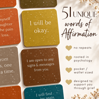 Grief Affirmation Cards for Loss of a Loved One – 51 Messages - GNight Fetcher