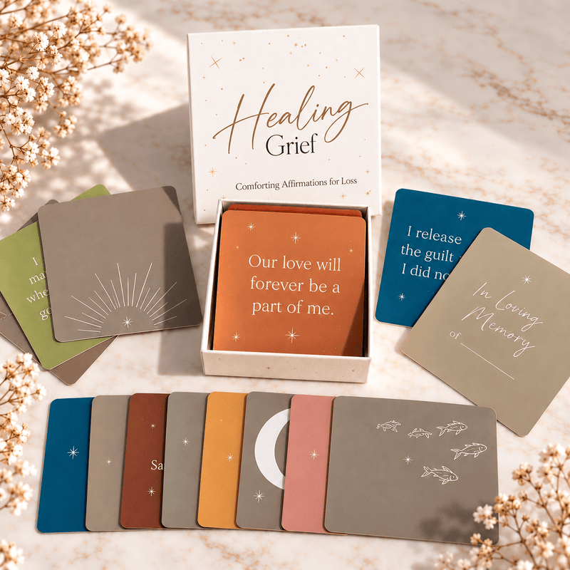Grief Affirmation Cards for Loss of a Loved One – 51 Messages - GNight Fetcher