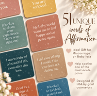 Grief Comfort Cards for Child Loss or Miscarriage - 51 Grief Affirmations - GNight Fetcher