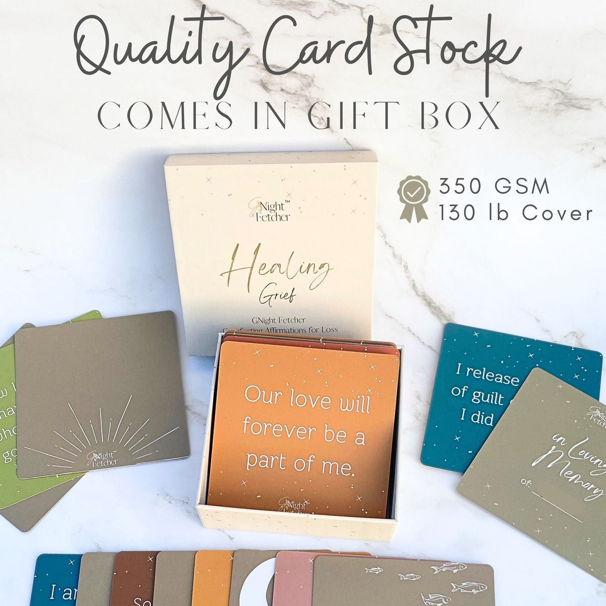 Grief Comfort Cards for Child Loss or Miscarriage - 51 Grief Affirmations - GNight Fetcher