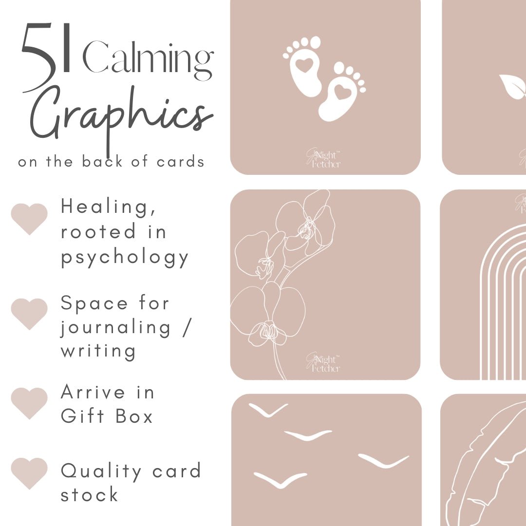 Grief Comfort Cards for Child Loss or Miscarriage - 51 Grief Affirmations - GNight Fetcher