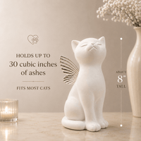 Handmade Cat Angel Urn with 18K Gold Pendant [PRE-ORDER] - GNight Fetcher