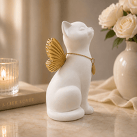 Handmade Cat Angel Urn with 18K Gold Pendant [PRE-ORDER] - GNight Fetcher