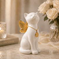 Handmade Cat Angel Urn with 18K Gold Pendant [PRE-ORDER] - GNight Fetcher
