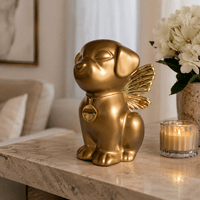 Handmade Dog Angel Urn - Gold - GNight Fetcher