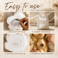 Handmade Dog Angel Urn - Gold - GNight Fetcher