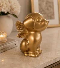 Handmade Dog Angel Urn - Gold - GNight Fetcher