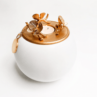 Handmade Keepsake Urn for Human Ashes | with Tealight & 18K Gold/Silver Pendant - GNight Fetcher