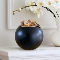 Handmade Keepsake Urn for Human Ashes | with Tealight & 18K Gold/Silver Pendant - GNight Fetcher