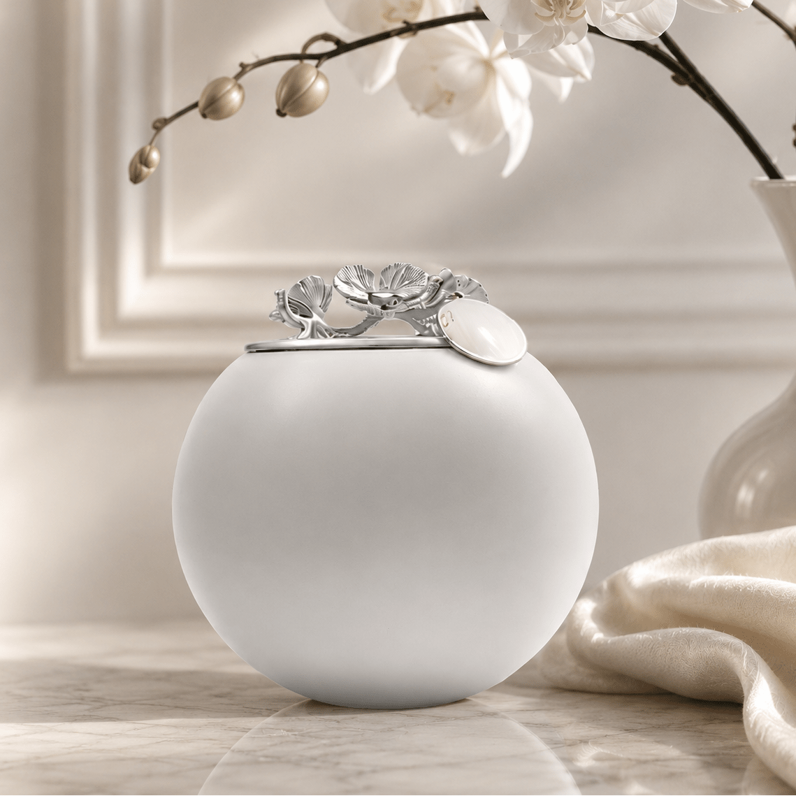 Handmade Keepsake Urn for Human Ashes - with Tealight and 18K Gold Pendant - GNight Fetcher