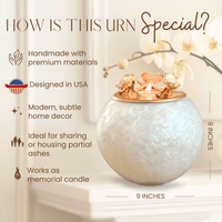Mother of Pearl Handmade Cremation Urn [Keepsake Size] - Limited Stock Available - GNight Fetcher