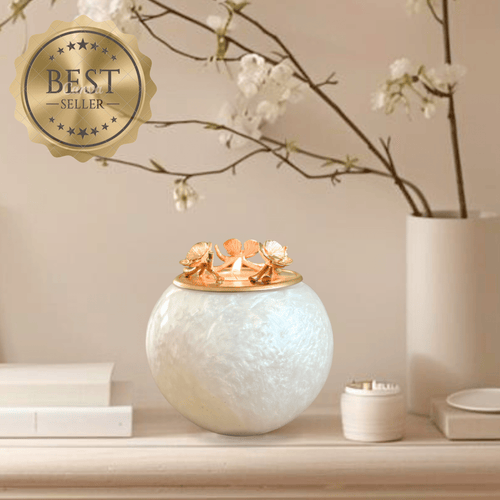 Mother of Pearl Handmade Cremation Urn [Keepsake Size] - Limited Stock Available - GNight Fetcher