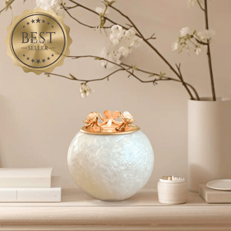 Mother of Pearl Handmade Cremation Urn [Keepsake Size] - Limited Stock Available - GNight Fetcher