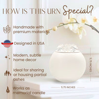 Orchid Urn for Dog & Pet Ashes - Handmade - GNight Fetcher