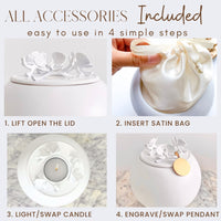 Orchid Urn for Dog & Pet Ashes - Handmade - GNight Fetcher