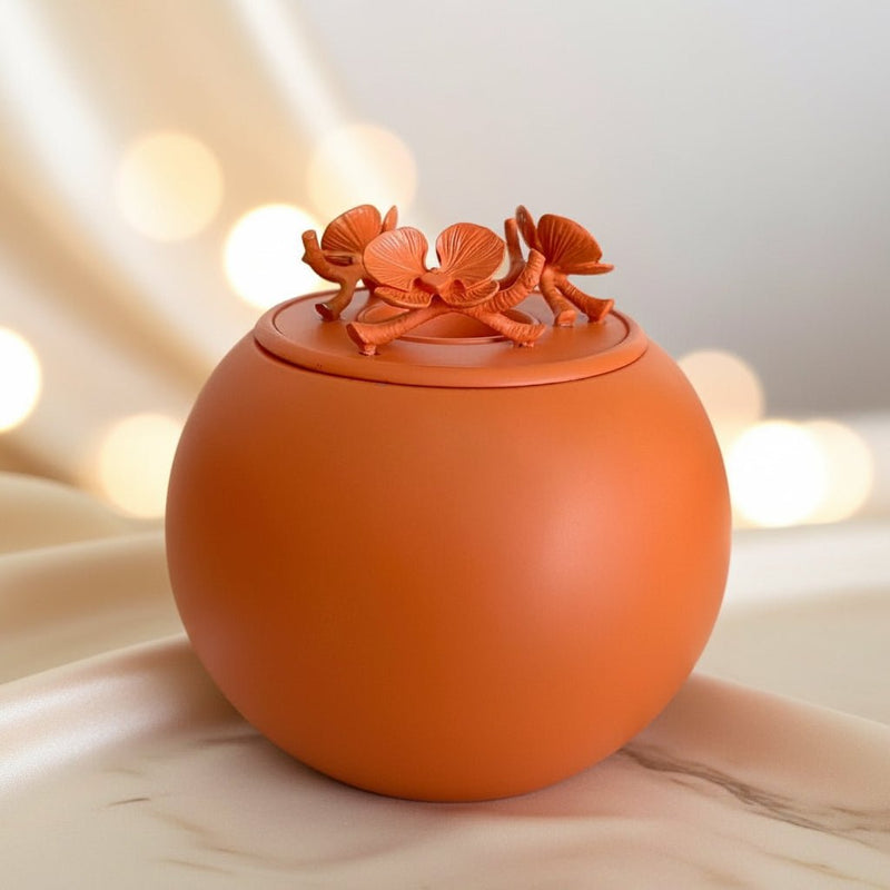 Orchid Urn for Loved ones [Keepsake Size] Handmade - APRICOT - GNight Fetcher