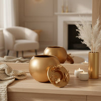 Orchid Urn for Loved ones [Keepsake Size] Handmade - GOLD - GNight Fetcher