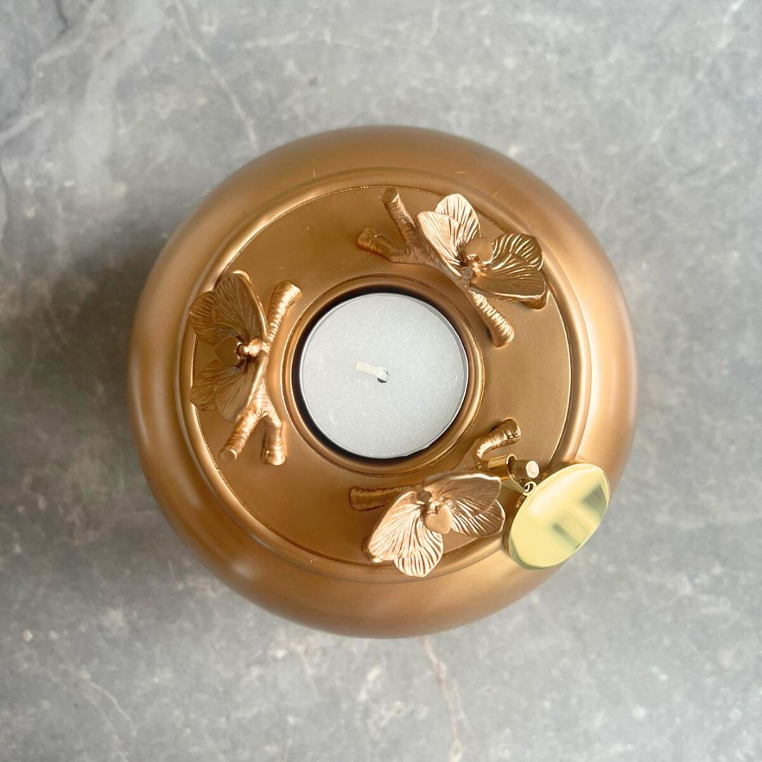 Orchid Urn for Loved ones [Keepsake Size] Handmade - GOLD - GNight Fetcher
