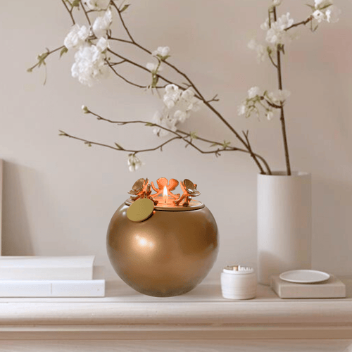 Orchid Urn for Loved ones [Keepsake Size] Handmade - GOLD - GNight Fetcher