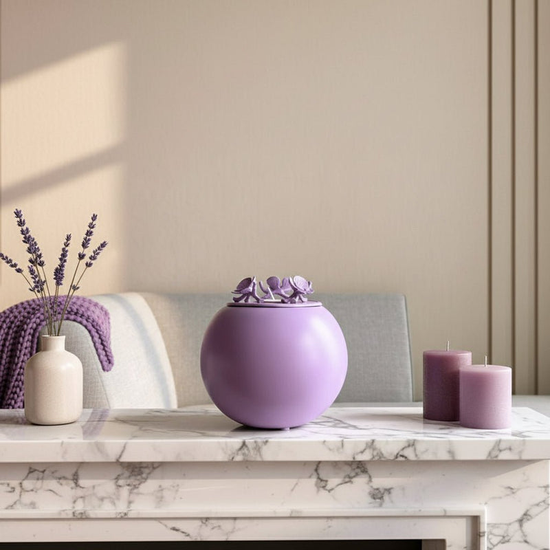 Orchid Urn for Loved ones [Keepsake Size] Handmade - LAVENDER - GNight Fetcher