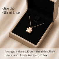 Paw Print Cremation Necklace for Dog & Pet Ashes - GNight Fetcher