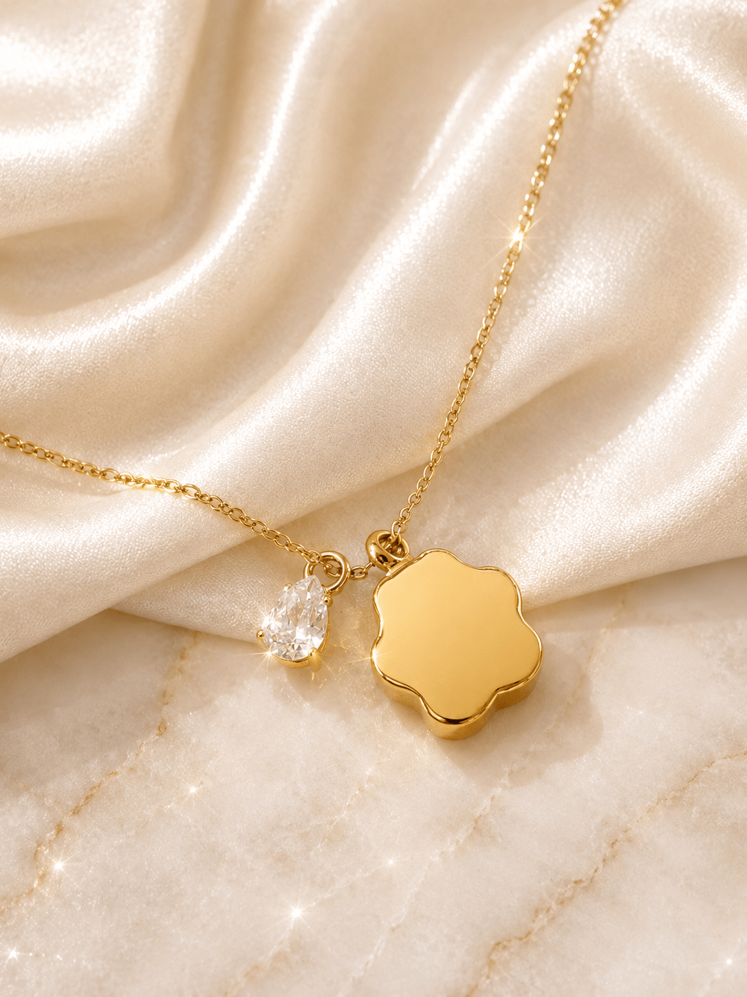 Paw Print Cremation Necklace for Dog & Pet Ashes - GNight Fetcher