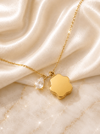Paw Print Cremation Necklace for Dog & Pet Ashes - GNight Fetcher