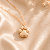 Paw Print Cremation Necklace for Dog & Pet Ashes - GNight Fetcher
