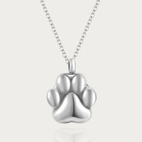 Paw Print - Cremation Necklace for Dog & Pet Ashes - Rose Gold - GNight Fetcher