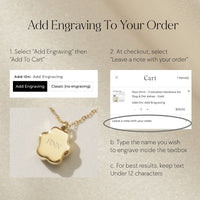 Paw Print - Cremation Necklace for Dog & Pet Ashes - Rose Gold - GNight Fetcher