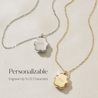 Paw Print - Cremation Necklace for Dog & Pet Ashes - Rose Gold - GNight Fetcher