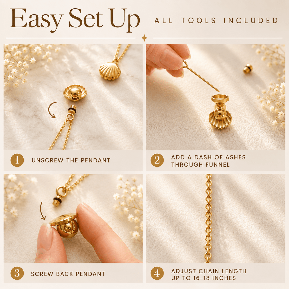 Pearl Cremation Necklace for Dog & Pet Ashes - GNight Fetcher