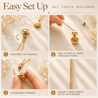 Pearl Cremation Necklace for Dog & Pet Ashes - GNight Fetcher