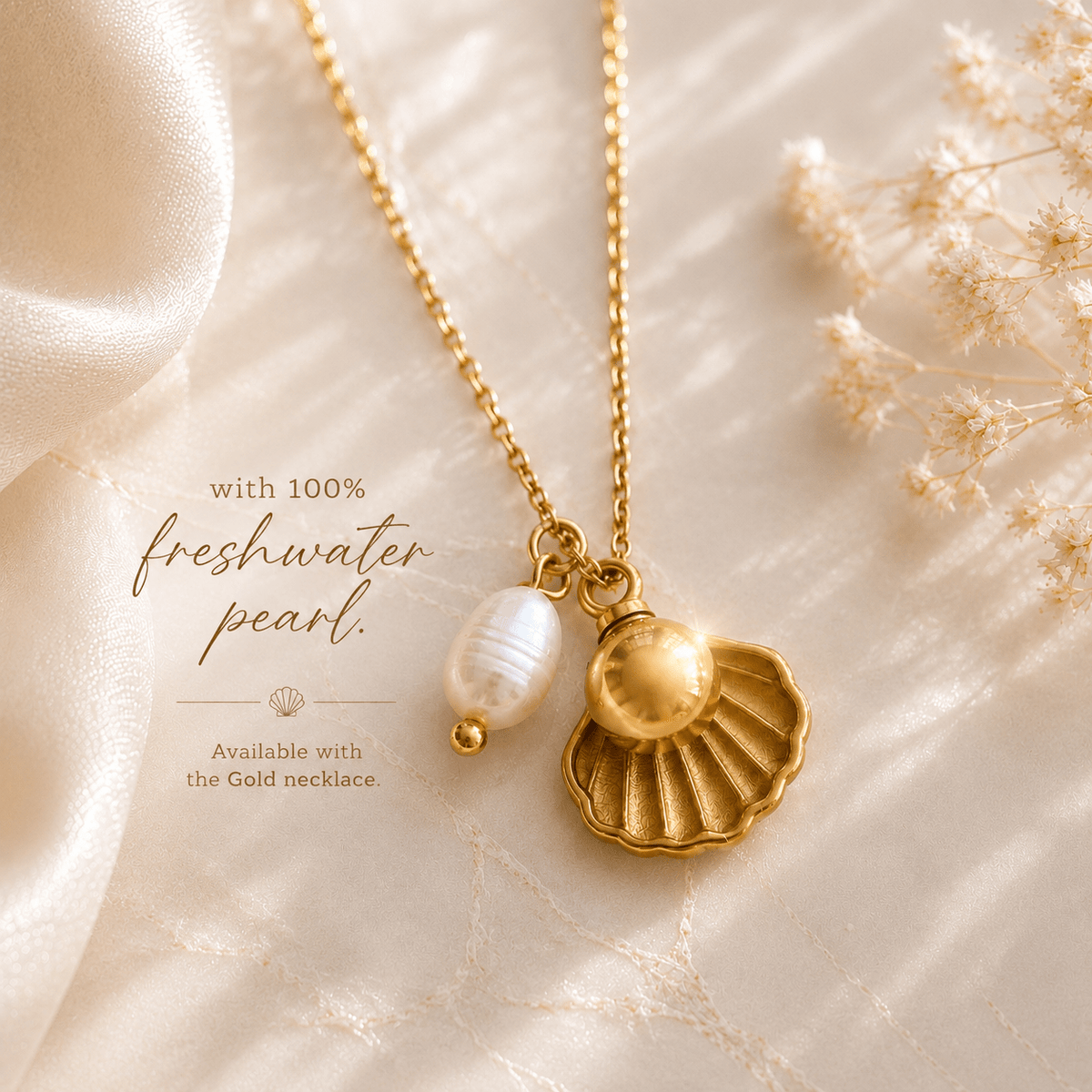Pearl Cremation Necklace for Dog & Pet Ashes - GNight Fetcher