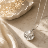 Pearl Cremation Necklace for Dog & Pet Ashes - Gold - GNight Fetcher