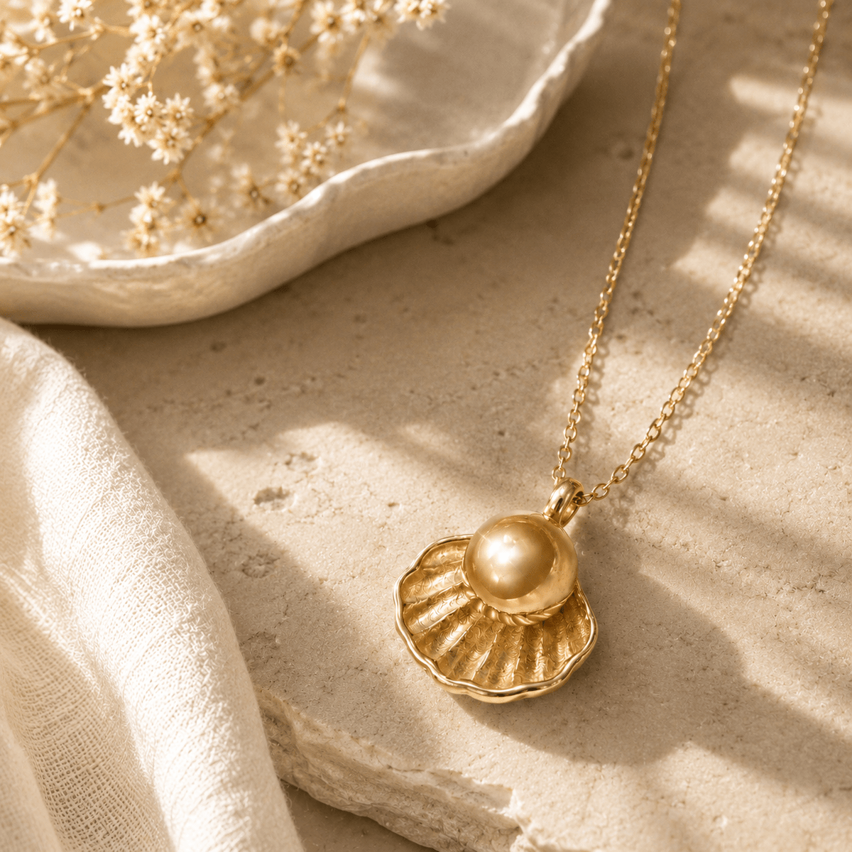 Pearl Memorial Necklace for Human Ashes - Silver - GNight Fetcher