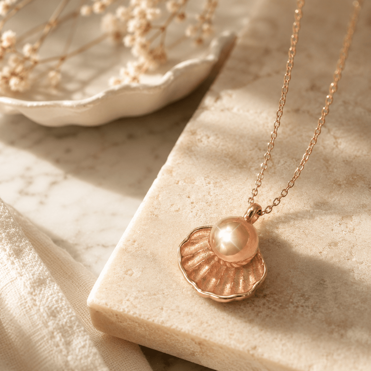 Pearl Memorial Necklace for Human Ashes - Silver - GNight Fetcher