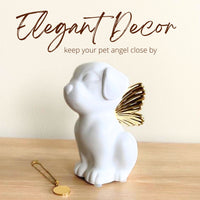 pet memorial gifts holiday gift ideas dog urns with angel wings white and gold black and gold urns for dog ashes sympathy gifts unique pet urns