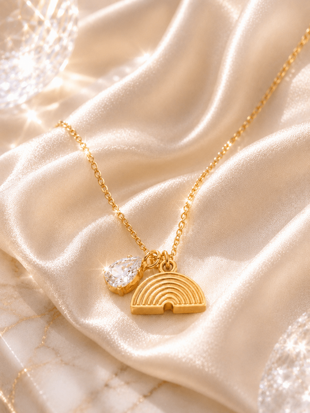 Rainbow Bridge Cremation Necklace for Dog & Pet Ashes - GNight Fetcher