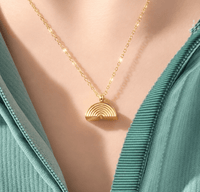 Rainbow Cremation Necklace for Human Ashes [18K Gold, Silver, Rainbow] - GNight Fetcher