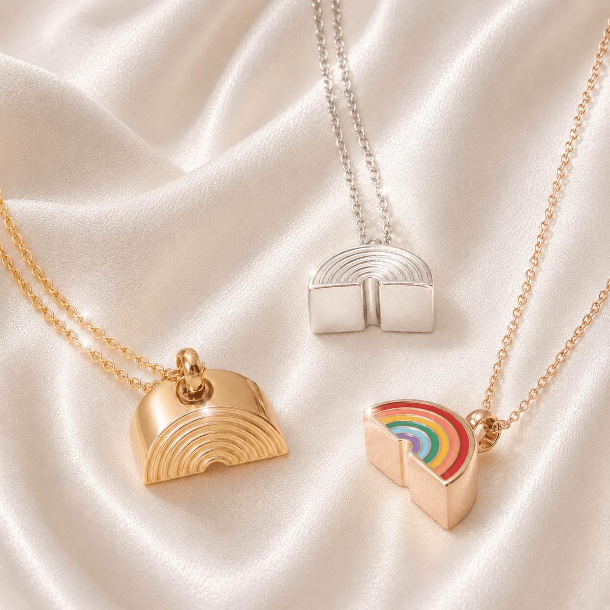 Rainbow Cremation Necklace for Human Ashes - GNight Fetcher