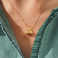 Rainbow - Memorial Necklace for Human Ashes - Gold - GNight Fetcher