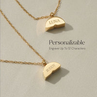 Rainbow - Memorial Necklace for Human Ashes - Gold - GNight Fetcher