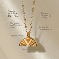 Rainbow - Memorial Necklace for Human Ashes - Gold - GNight Fetcher